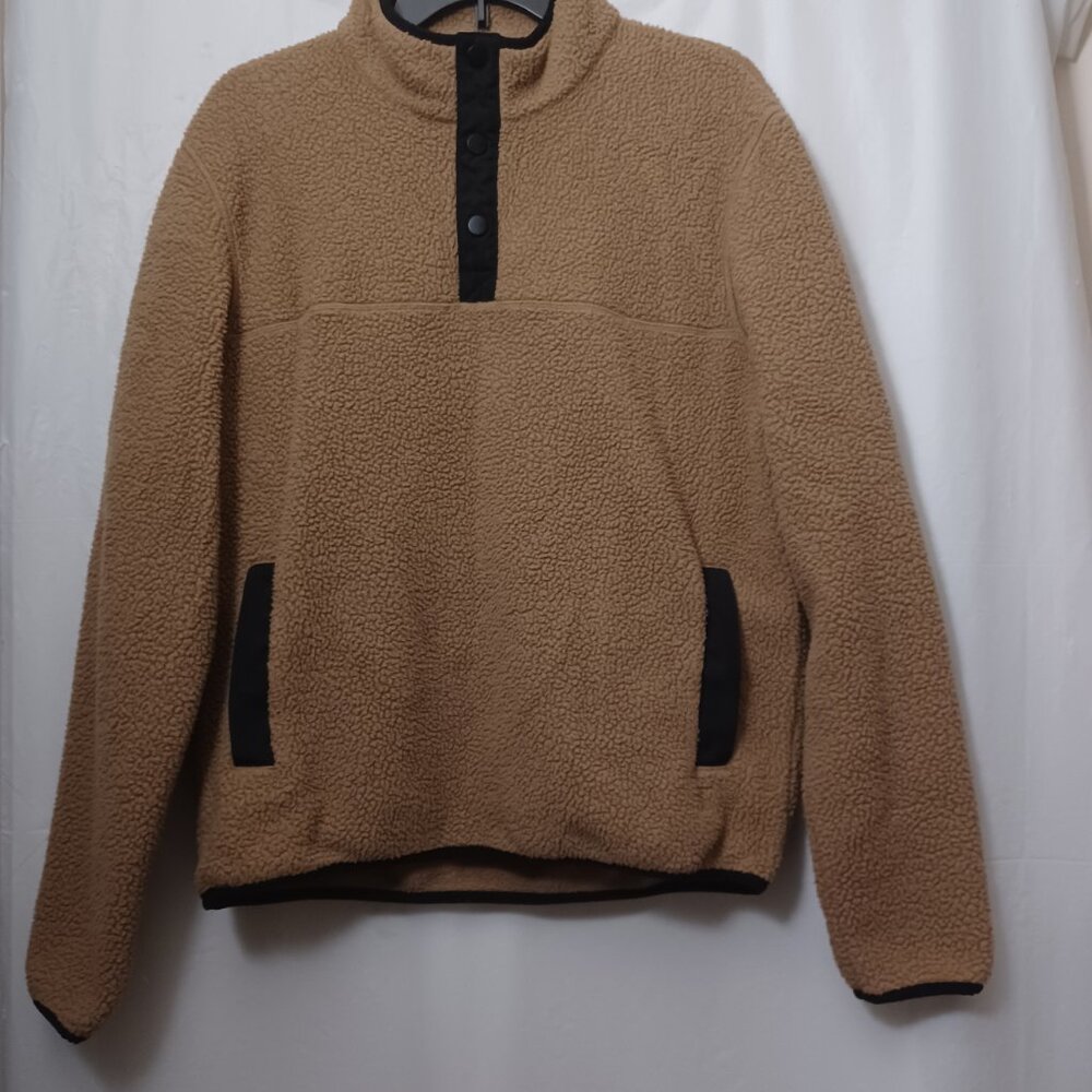 EVERLANE THE RENEW FLEECE PULLOVER OUTERWEAR OVERSHIRT SIZE SMALL